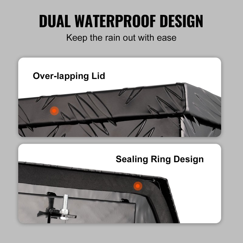 Työkalulaatikko perävaunun aisalle alumiiniseos mitat 99x42x30 senttimetriä lukolla ja kaksi avainta