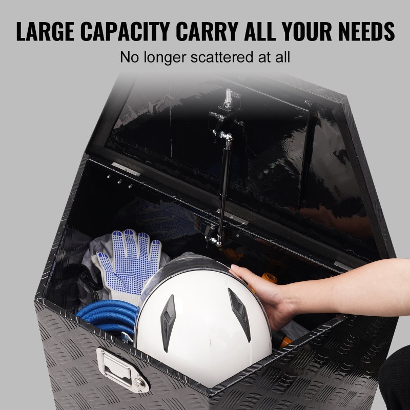 Perävaunun aisan työkalulaatikko alumiiniseoksesta säänkestävä lukittava kaksi avainta