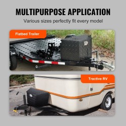 Perävaunun aisan työkalulaatikko alumiiniseoksesta säänkestävä lukittava kaksi avainta