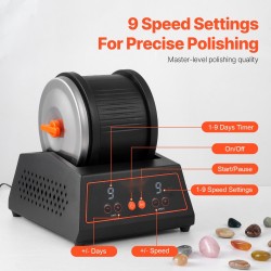 Kivirumpu 1,8 kilogramman kapasiteetilla kylmävalssattu teräsrunko suoravetoinen moottori yhdeksän nopeutta