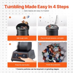 Kivirumpu 1,8 kilogramman kapasiteetilla kylmävalssattu teräsrunko suoravetoinen moottori yhdeksän nopeutta