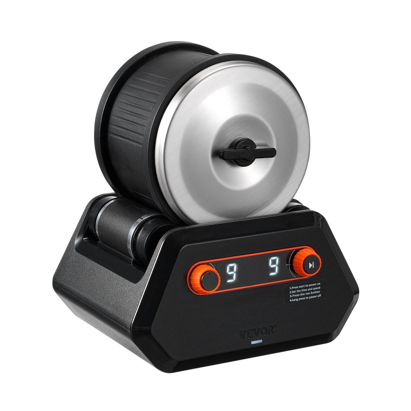 Kivirumpusetti ABS-muovi 4 paunan kapasiteetti 9 nopeutta 9 päivän ajastin