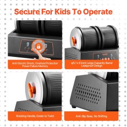 Kivikiillotuskone suoravetomoottorilla 8 paunan kapasiteetilla kaksoisrummuinen 9 nopeutta 9 päivän ajastin