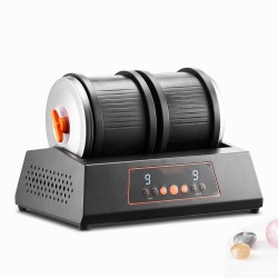 Kivikiillotuskone suoravetomoottorilla 8 paunan kapasiteetilla kaksoisrummuinen 9 nopeutta 9 päivän ajastin