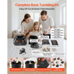 Kivirumpusarja 4 nopeusasetusta hiljainen suurikapasiteettinen rumpu monivaiheinen kiillotus