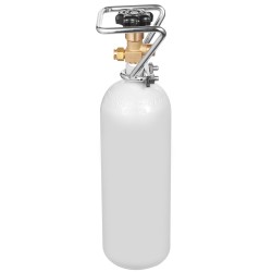 CO2 säiliö seosteräksinen 2 kg harmaa suihkupinnoite DIN477 venttiili TUV hyväksytty