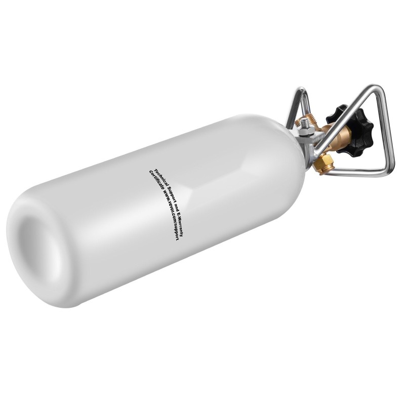 CO2-säiliö seosteräksinen 2 kg harmaa suihkupinnoite DIN477-venttiili TUV-hyväksytty