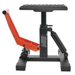 Maastomoottoripyörän nostoteline teräs 200 kg hydraulinen säädettävä korkeus 255 460 mm