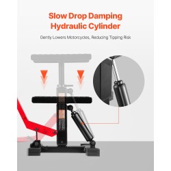 Hydraulinen teräksinen nostoteline crossi ja enduropyörille 1200 paunaa 250–465 mm