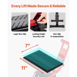 Hydraulinen teräksinen nostoteline crossi ja enduropyörille 1200 paunaa 250–465 mm