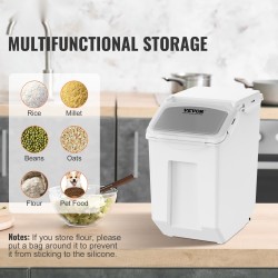 Säilytysastiat 2 kpl 15 l elintarvikekelpoinen PP-muovi ilmatiiviisillä kansilla pyörillä