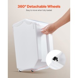 Kuivaruokasäiliöt 2 kpl 15L ja 2 kpl 20L tiivis kansi pyörillä