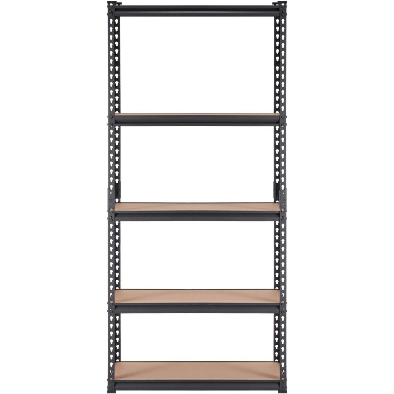 Metallinen 5-tasoinen säilytyshylly teräs ja MDF-levyt 90x45x183 cm 907 kg