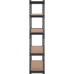 Metallinen 5 tasoinen säädettävä hyllykkö SPCC hiiliteräs MDF 75x30x152 cm 907 kg