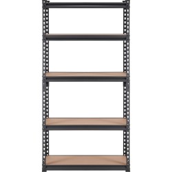 Metallinen 5-tasoinen säädettävä hyllykkö SPCC-hiiliteräs MDF 75x30x152 cm 907 kg