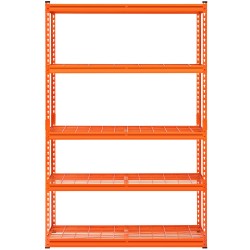 Metallinen säilytyshylly jauhemaalattu teräs 5-tasoinen säädettävä 1134 kg 457x1219x1829 mm