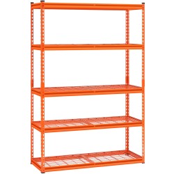 Metallinen säilytyshylly jauhemaalattu teräs 5-tasoinen säädettävä 1134 kg 457x1219x1829 mm