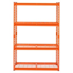 Varastohylly jauhemaalattua terästä nelitasoinen 508×1016×1524 mm 1089 kg