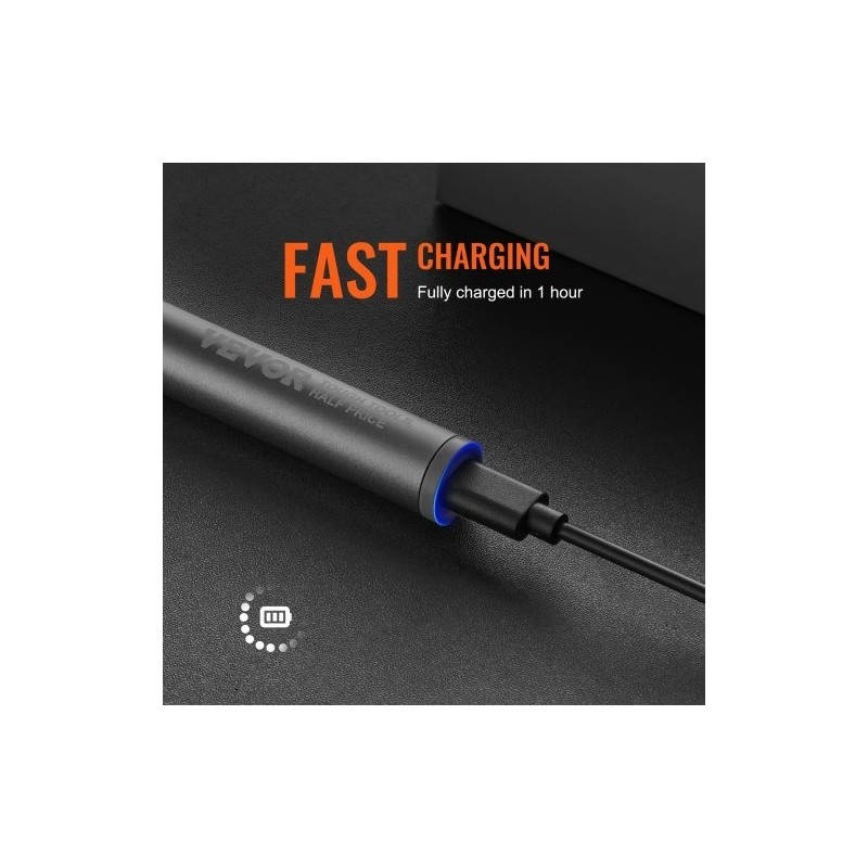 Miniruuvimeisseli 4V ladattava 24 kärkeä S2-terästä valolla 350mAh akulla