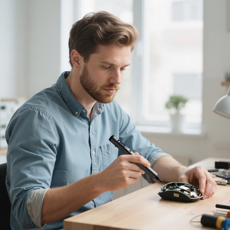 Sähköinen tarkkuusruuvimeisseli 52 S2-teräskärkeä Type-C-lataus LED puhelimille ja läppäreille