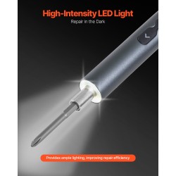 Sähköinen tarkkuusruuvimeisselisarja 48 S2-teräskärkeä magneettikotelo LED-valo Type-C-lataus