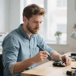 Sähköinen tarkkuusruuvimeisselisarja 48 S2-teräskärkeä magneettikotelo LED-valo Type-C-lataus