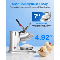 Jäämurskain sähkökäyttöinen ruostumaton teräs neljä terää sata kiloa tunnissa koti ja ammattikäyttö