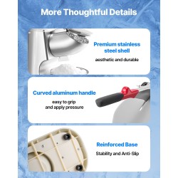 Jäämurskain sähkökäyttöinen ruostumaton teräs neljä terää sata kiloa tunnissa koti ja ammattikäyttö