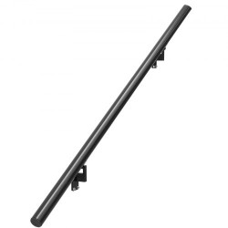 Seinäkiinnitteinen alumiinikaide portaisiin alumiiniseos 1524 mm 199 6 kg kantavuus musta asennussarja