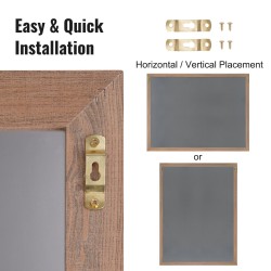 Magneettinen liitutaulu rustiikkisella ruskealla puukehyksellä 1168x889 mm