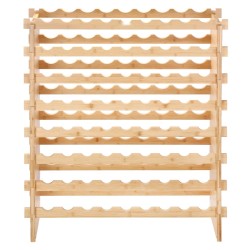 Viiniteline luonnonbambu pinottava 8-kerroksinen 72 pullolle aaltomainen lattiamalli