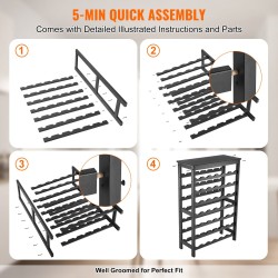 Viiniteline bambusta 7 tasoa tilaa 42 pullolle lattialle keittiöön