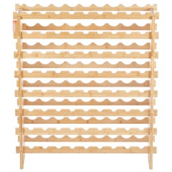 Viiniteline bambusta lattialla seisova kahdeksan tasoa seitsemänkymmentäkaksi pulloa