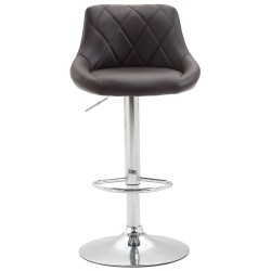 Tyylikäs säädettävä baarijakkara keinonahkaverhoilulla ja jalkatuella