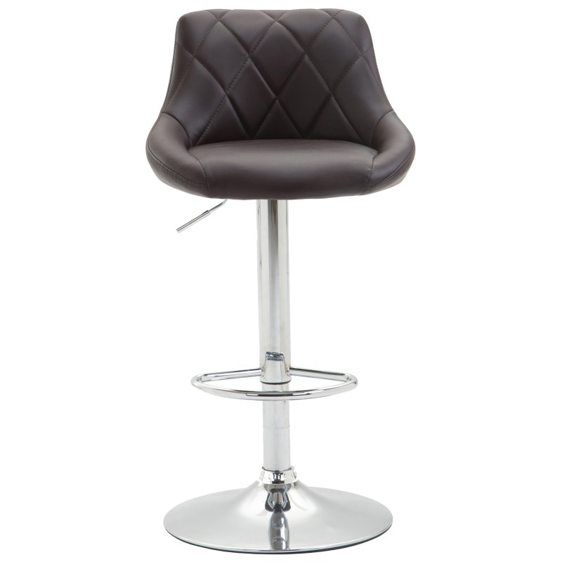 Tyylikäs säädettävä baarijakkara keinonahkaverhoilulla ja jalkatuella