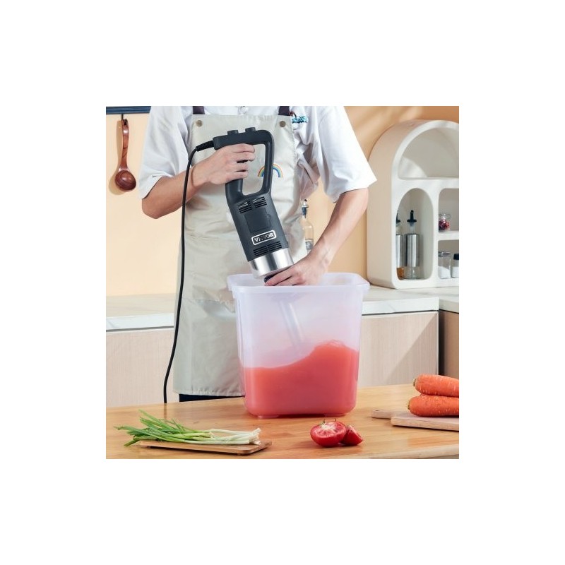 Sauvasekoitin 500W ammattikäyttöön säädettävällä nopeudella 304-ruostumattomasta teräksestä keittoihin ja smoothieihin