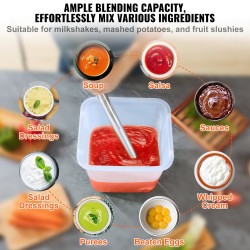 Upposekoitin 500 W portaaton nopeussäätö 304-ruostumaton teräs irrotettava sekoitusvarsi