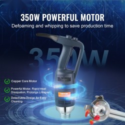 Sauvasekoitin ammattikeittiöön 350 watin moottori portaaton nopeudensäätö 12 tuuman sekoitusvarsi ruostumaton teräs