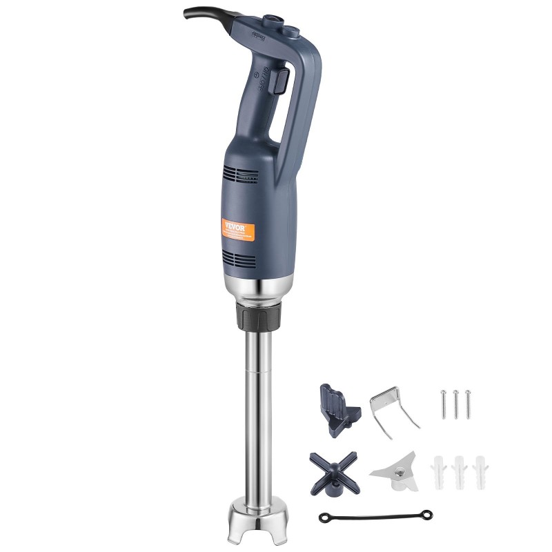 Sauvasekoitin ammattikeittiöön 350 watin moottori portaaton nopeudensäätö 12 tuuman sekoitusvarsi ruostumaton teräs