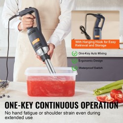 Upposekoitin 350-wattinen 10-tuumainen ruostumattomasta teräksestä portaaton nopeudensäätö ammattikäyttöön