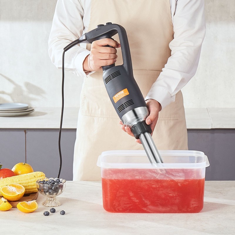 Upposekoitin 350-wattinen 10-tuumainen ruostumattomasta teräksestä portaaton nopeudensäätö ammattikäyttöön