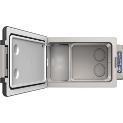 Kompressorikäyttöinen autokylmälaukku 52 l kaksivyöhykkeinen toimii 12/24 V ja 100–240 V verkkojännitteellä