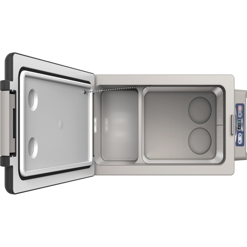 Kompressorikäyttöinen autokylmälaukku 52 l kaksivyöhykkeinen toimii 12/24 V ja 100–240 V verkkojännitteellä