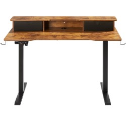 Sähköinen korkeussäädettävä työpöytä 120 x 60 cm kahdelle näytölle 82 kg kantavuudella