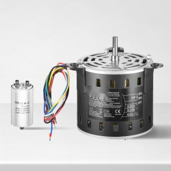 Puhallinmoottori metallirunko 1/3 HP 220V 3-nopeuksinen 10x20 mm akseli mukana kondensaattori