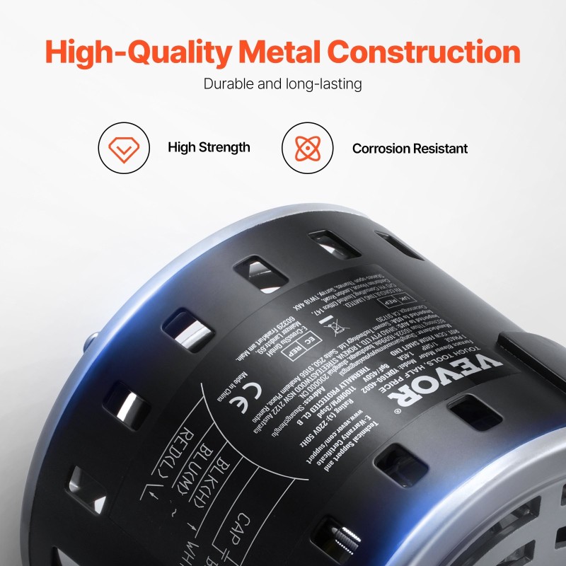 Puhallinmoottori 1/5 hevosvoimaa 220V 3-nopeuksinen 10mmx20mm akseli kondensaattori mukana