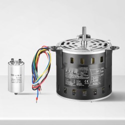 Puhallinmoottori 1/5 hevosvoimaa 220V 3-nopeuksinen 10mmx20mm akseli kondensaattori mukana