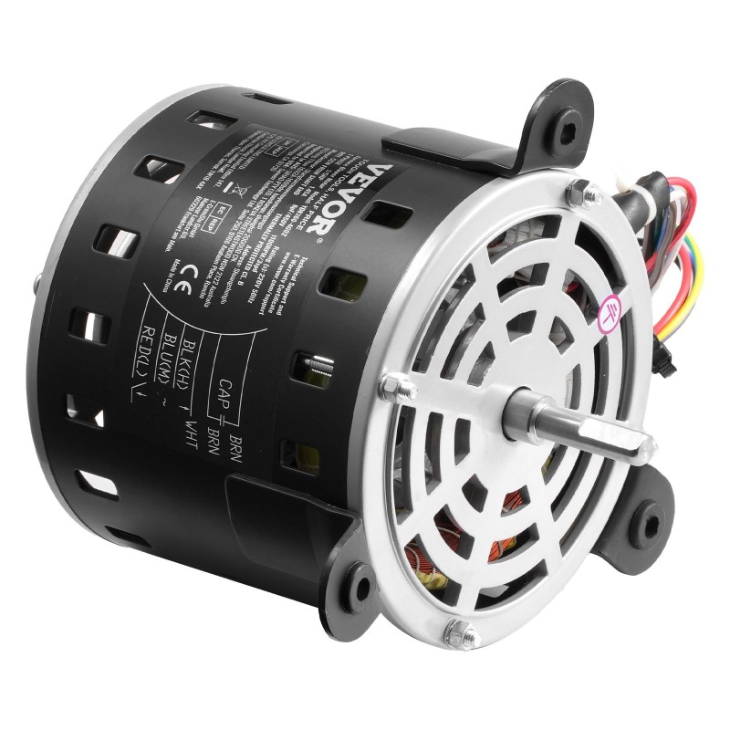 Puhallinmoottori 1/5 hevosvoimaa 220V 3-nopeuksinen 10mmx20mm akseli kondensaattori mukana