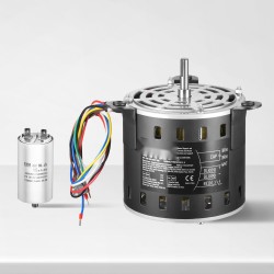 Puhallinmoottori metallirunkoinen 1/2 hevosvoimaa 220V 3-nopeuksinen 10mm akseli 20mm kondensaattorilla