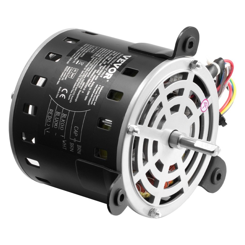 Puhallinmoottori metallirunkoinen 1/2 hevosvoimaa 220V 3-nopeuksinen 10mm akseli 20mm kondensaattorilla